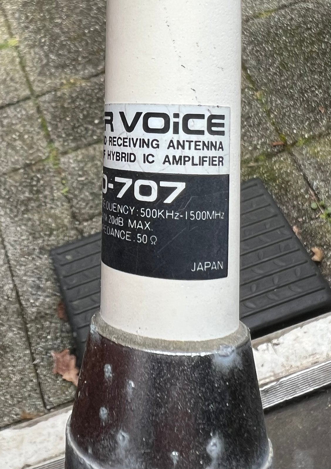 D-707 antenne, Ophalen, Antenne