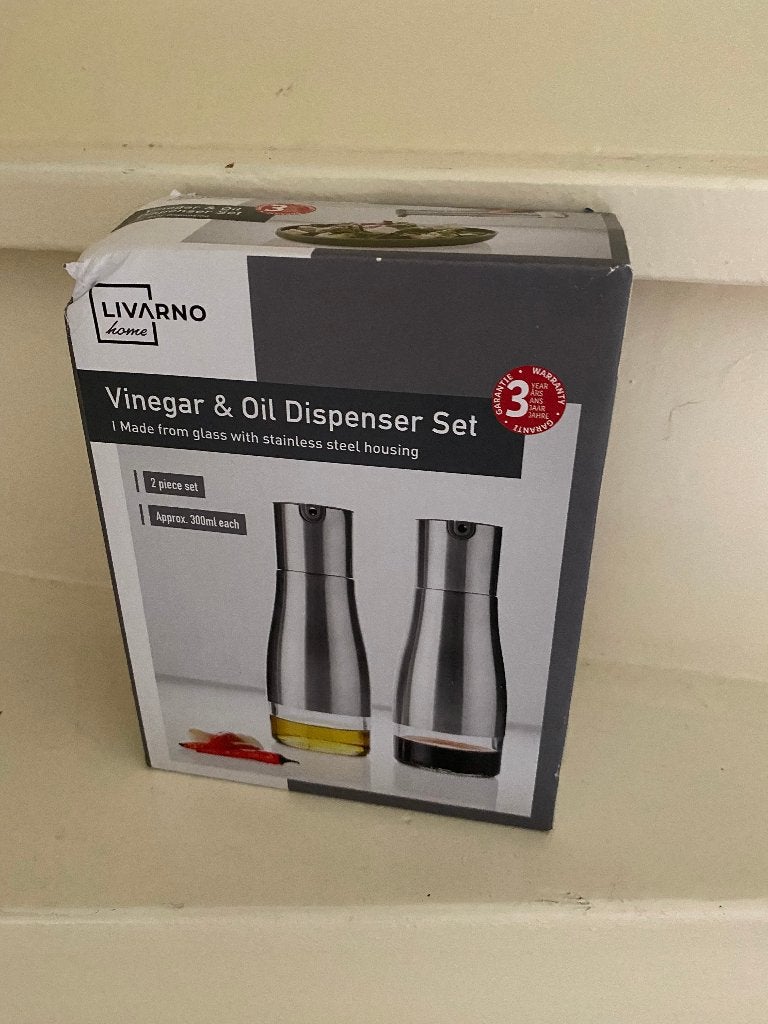 Livarno Vinegar & Oil despenser set, Huis en Inrichting, Ophalen of Verzenden, Nieuw