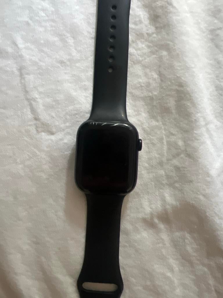 Apple Watch Series 8 45mm - Zwart, Ophalen, Zwart, IOS, Waterdicht