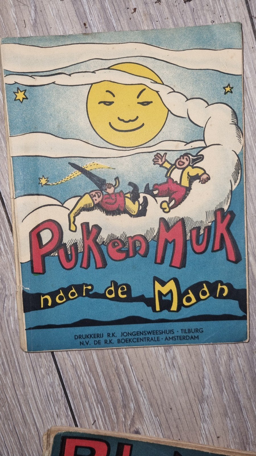 Puk en Muk naar de Maan - Vintage Kinderboek, Boeken, Ophalen of Verzenden, Gelezen, Onbekend, Fictie algemeen