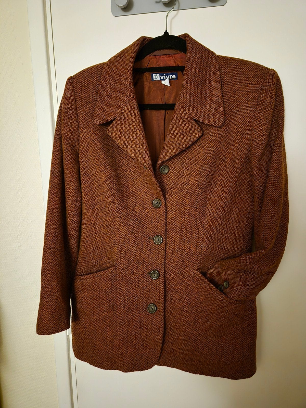 ZY- Vivre Casuals Blazer Maat 36 - Bruin/Oranje, Verzenden, Oranje, Zo goed als nieuw, Jasje