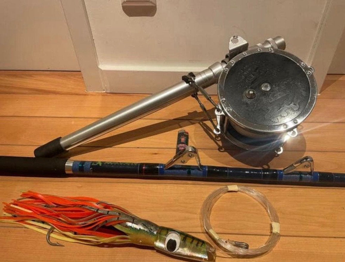 Biggame set 130lbs, Penn Senator 14/0 reel&Raven Specialrod, Watersport en Boten, Ophalen, Zo goed als nieuw, Molen