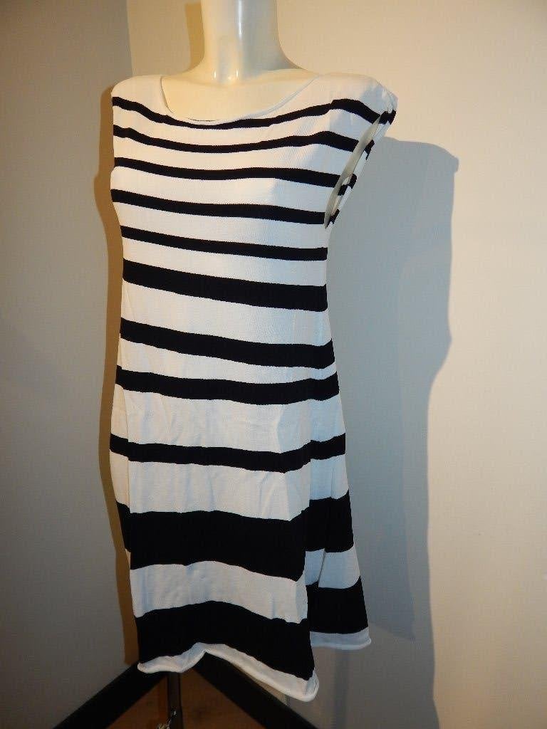 Sarah Pacini a symetrische jurk stretch breisel streep One S, Sarah Pacini, Maat 42/44 (L), Zo goed als nieuw, Knielengte