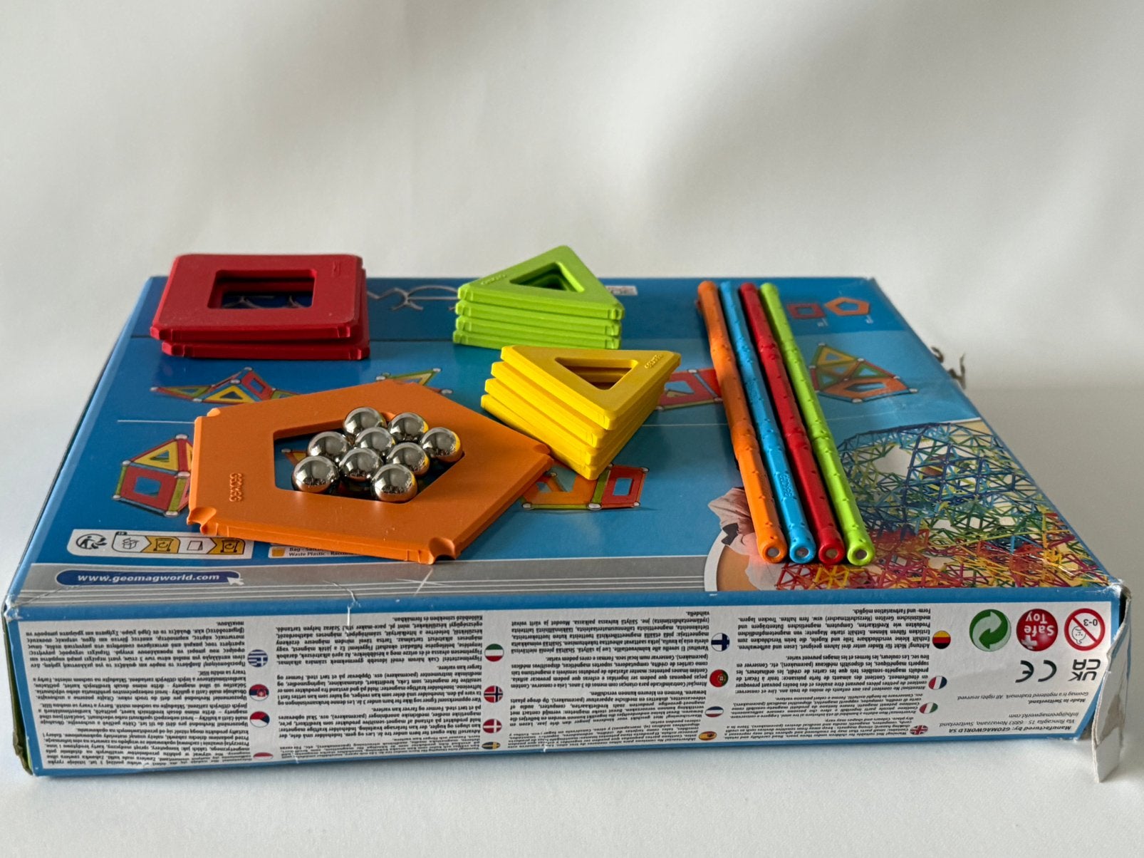Geomag grote staafjes en bouwdelen, complete set, Kinderen en Baby's, Ophalen of Verzenden, Gebruikt, Overige merken