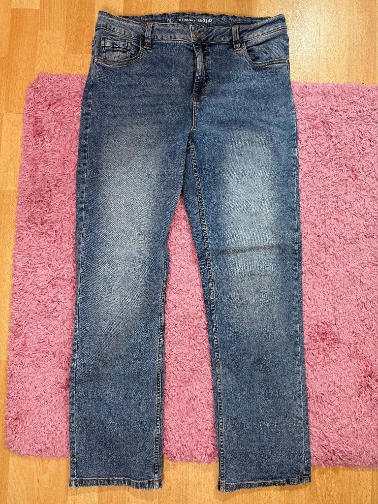 Ms mode jeans spijkerbroek straight leg maat 42, Ophalen of Verzenden, Zo goed als nieuw, Blauw, W33 - W36 (confectie 42/44)