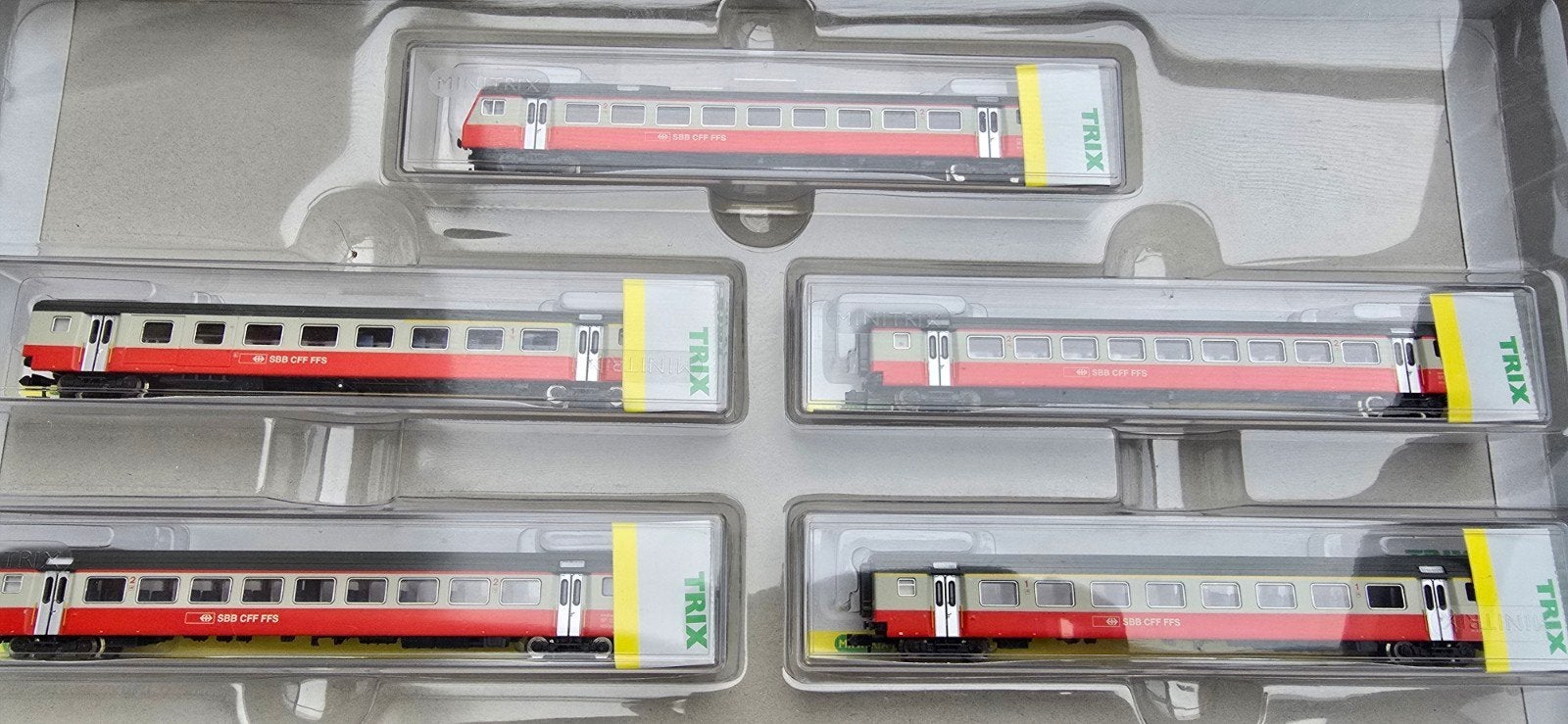 minitrix 15819 SBB Swiss Express rijtuigset 5dlg top ovp!, Hobby en Vrije tijd, Gelijkstroom, Trix, Wagon, Ophalen of Verzenden