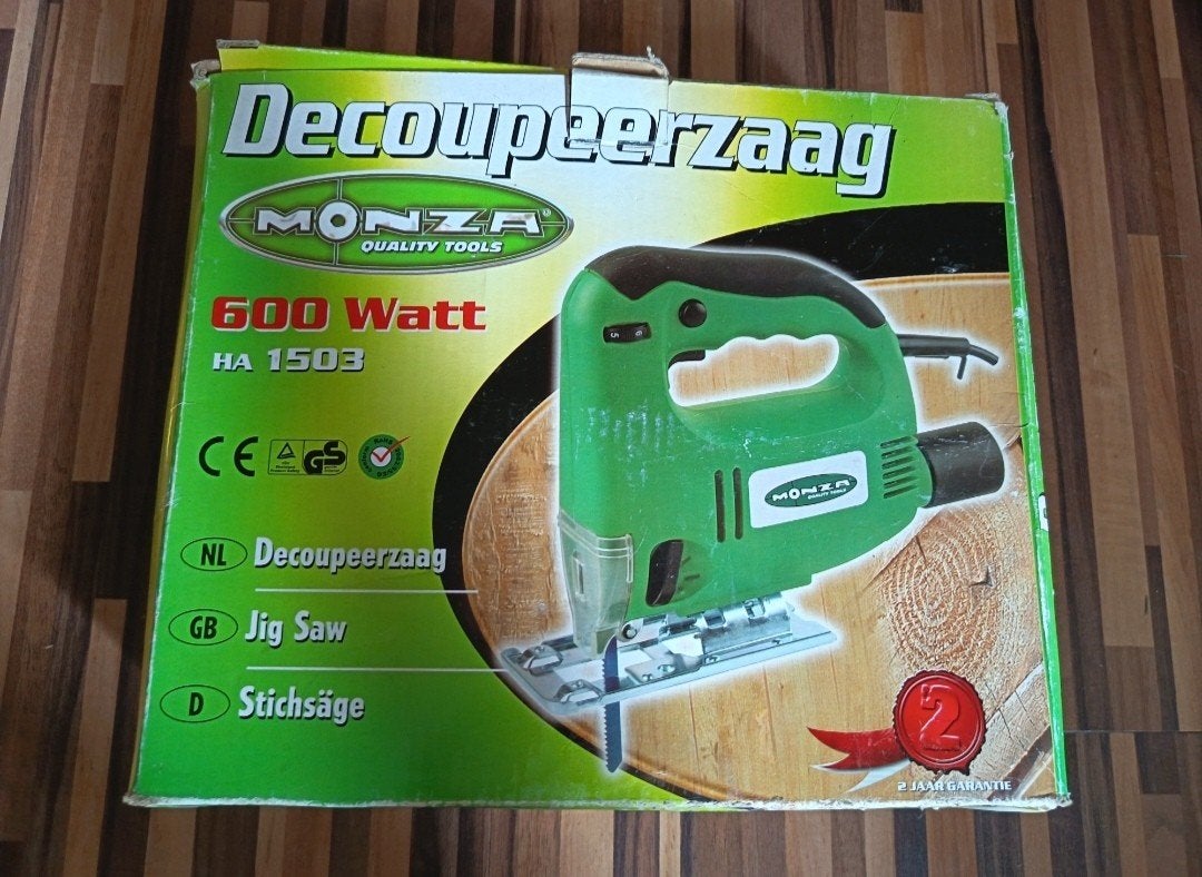 Monza Decoupeerzaag 600W - Nieuw in doos, Doe-het-zelf en Verbouw, Gereedschap | Zaagmachines, Minder dan 30 mm, Decoupeerzaag