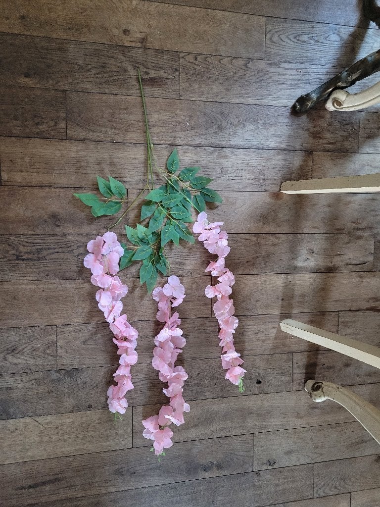 Bloesemtak kunst 1 m lang Wisteria roze p/tak 3.50, Heikant 21 Kaatsheuvel, 100 cm, Belle Vieille Brocante, Nieuw