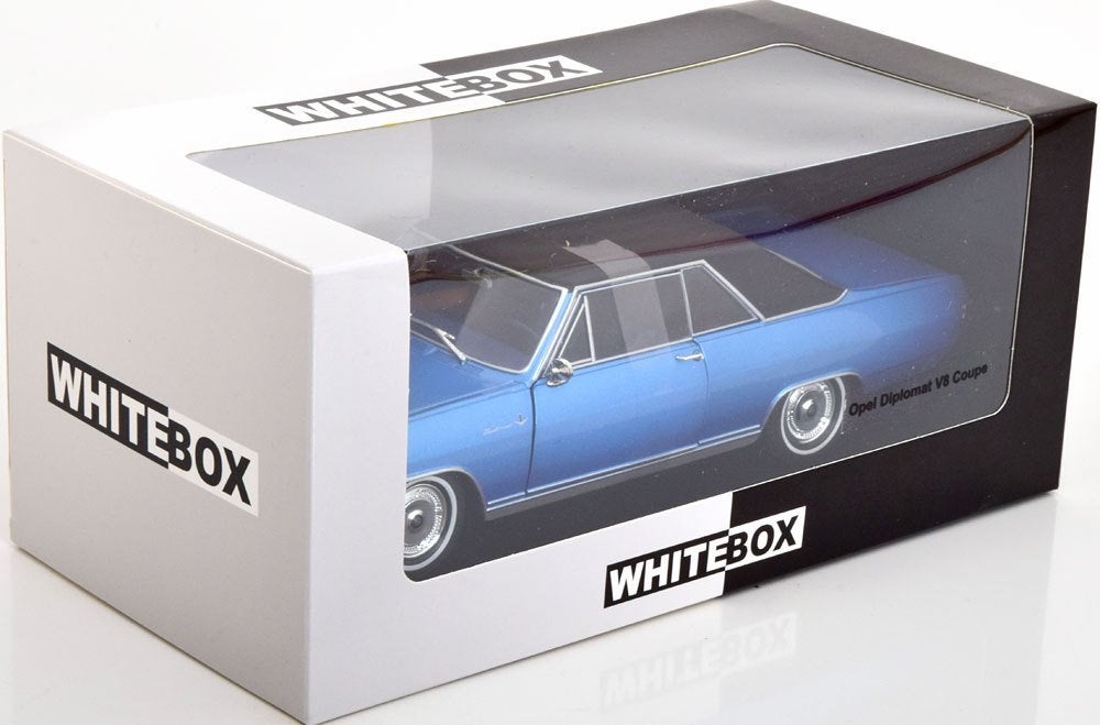 Whitebox 1:24 Opel Diplomat V8 Coupe blauw metallic zwart, Overige merken, -, Nieuw, Ophalen of Verzenden