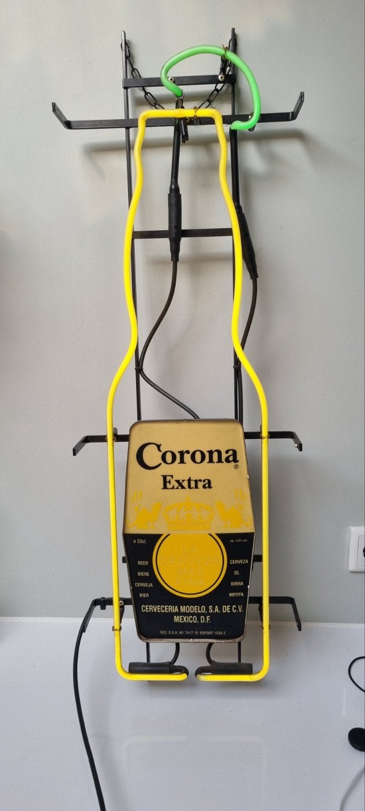 Neon reclame mancave bar bord lamp Corona lichtreclame, Ophalen of Verzenden, Gebruikt, Lichtbak of (neon) lamp