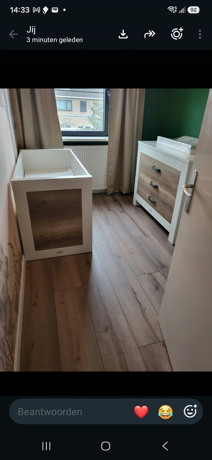 Complete babykamer: Commode, Ledikant en Kledingkast, Kinderen en Baby's, Ophalen, 50 tot 70 cm, Zo goed als nieuw, 75 tot 100 cm