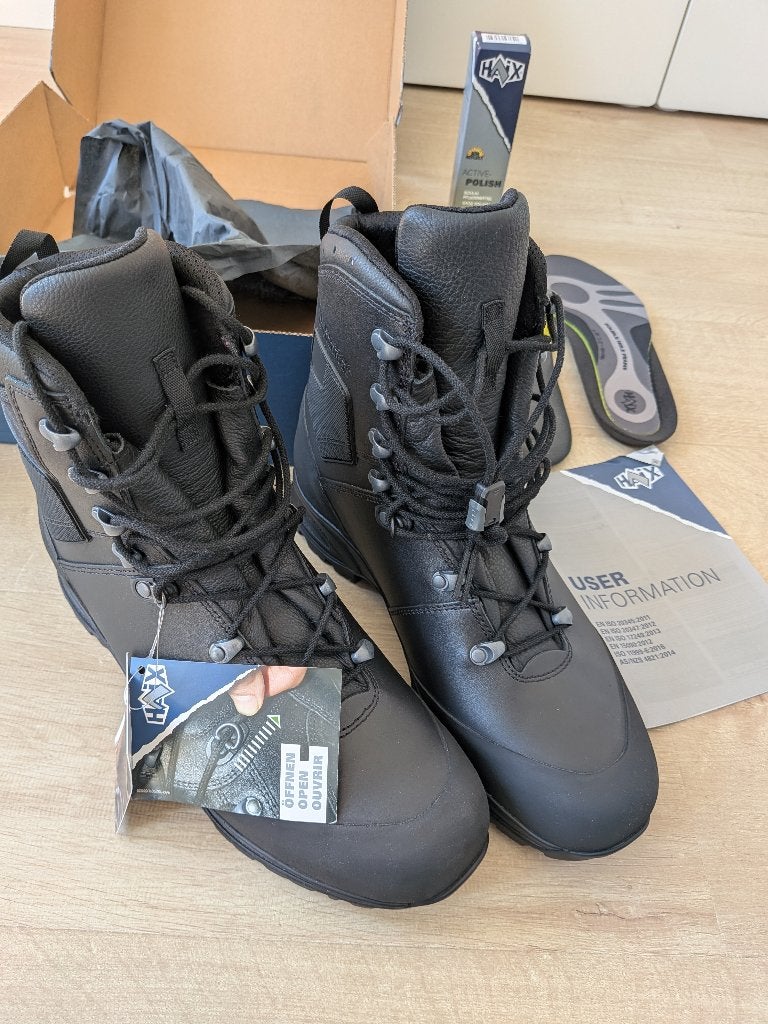 Nieuwe Haix Kisten Gevechtslaarzen 290 M Zwart / 45 - 45.5, Nieuw, Ophalen of Verzenden, Werkschoenen, Zwart