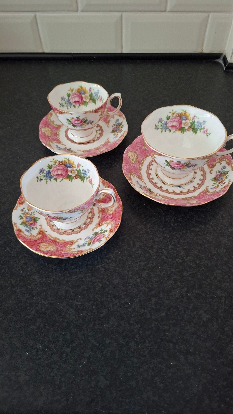 Royal Albert Lady Carlyle Kop en Schotel Set (3 stuks), Ophalen of Verzenden