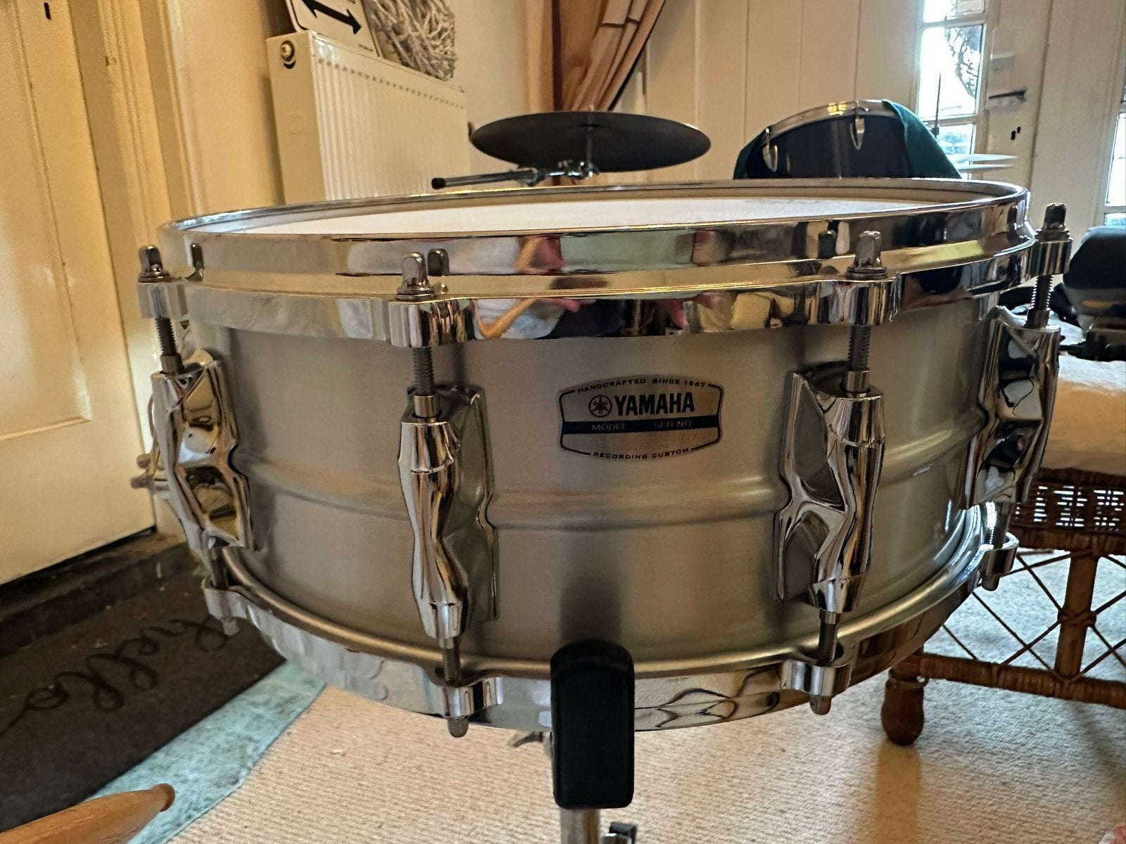 Yamaha Recording Custom Aluminium 14 x 5.5 inch snare drum, Ophalen of Verzenden, Zo goed als nieuw, Yamaha