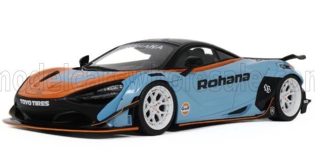 GT-Spirit 1:18 Mclaren 720S LB Works 2017 Light Blue Orange, Ophalen of Verzenden, Nieuw, Auto, Overige merken