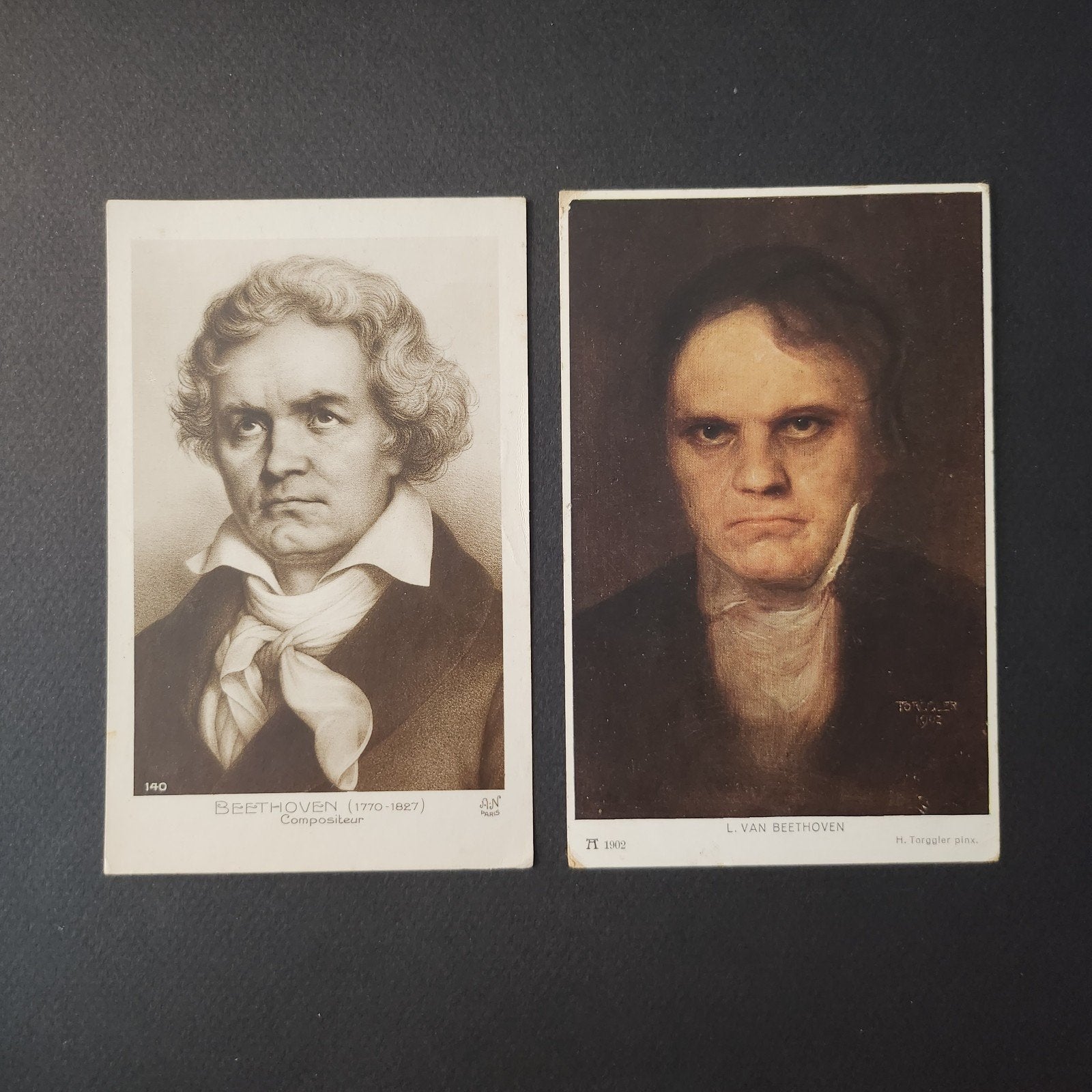Beethoven ansichtkaarten - Gelopen en Ongelopen, Verzamelen, Verzenden, 1920 tot 1940, Gelopen, Noord-Holland