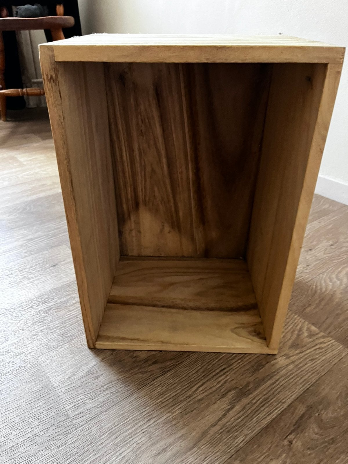 Houten opbergbak, Ophalen, Zo goed als nieuw, Hout, Cd's