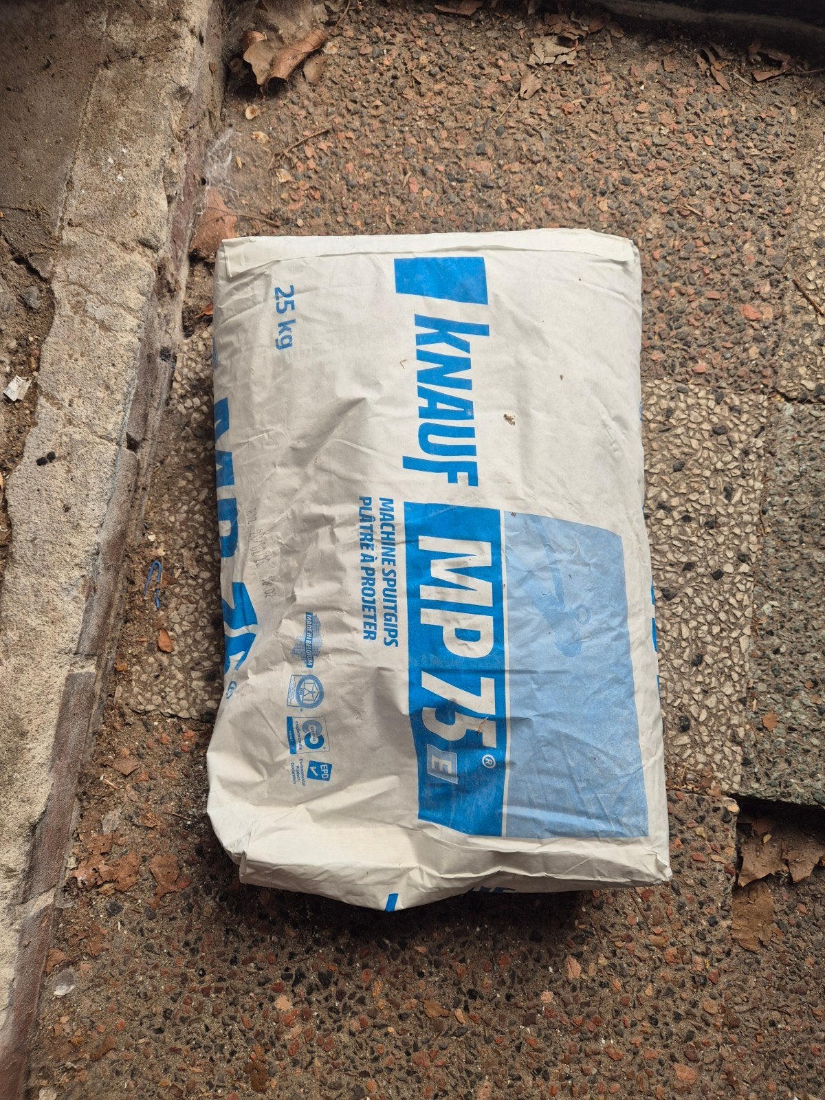 Knauf MP 75 E Spuitgips 25 kg, Ophalen