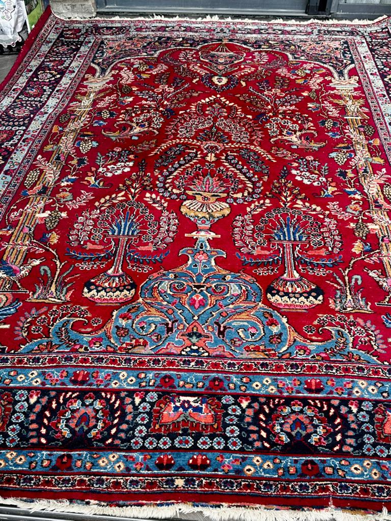 Groot vintage Mashad royal, Huis en Inrichting, Stoffering | Tapijten en Kleden, Ophalen of Verzenden