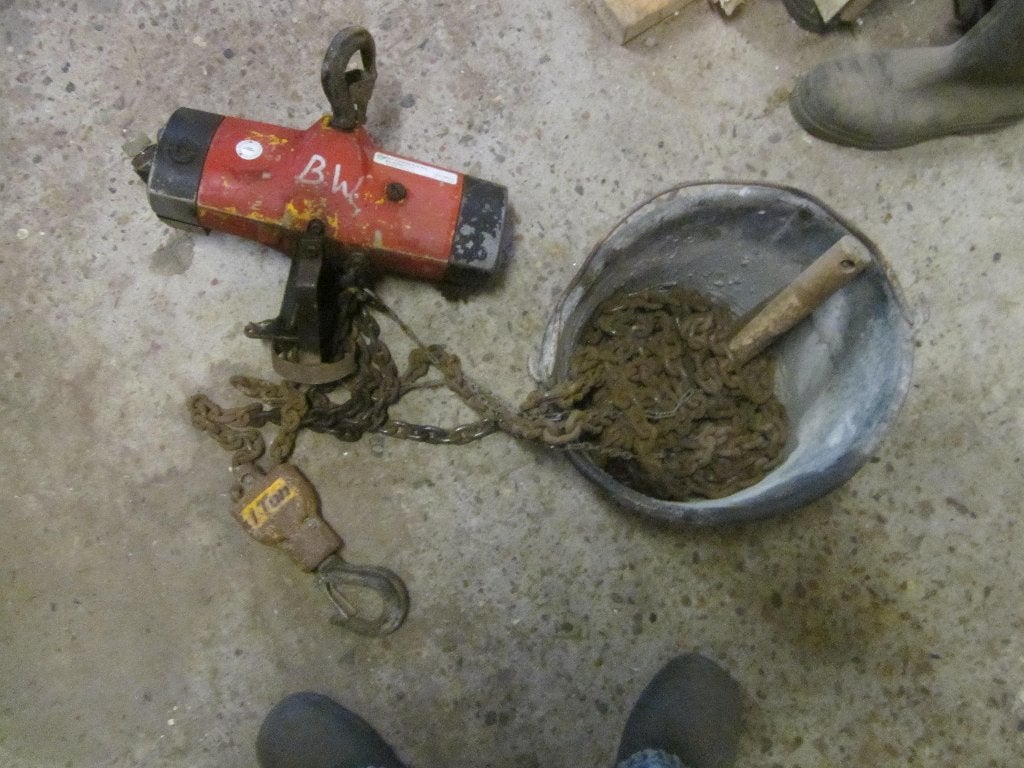 pneumatische ketting takel, Ophalen, Gebruikt