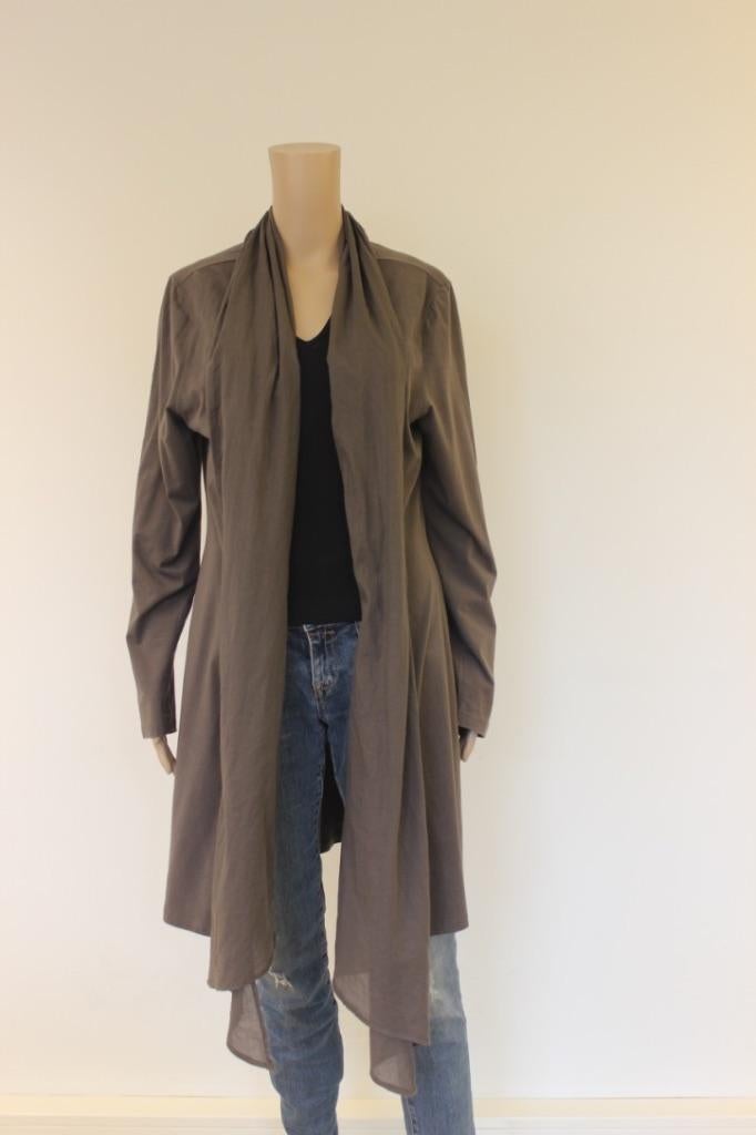Anna van Toor taupe lang vest maat 46, ., Maat 46/48 (XL) of groter, Ophalen of Verzenden, Zo goed als nieuw