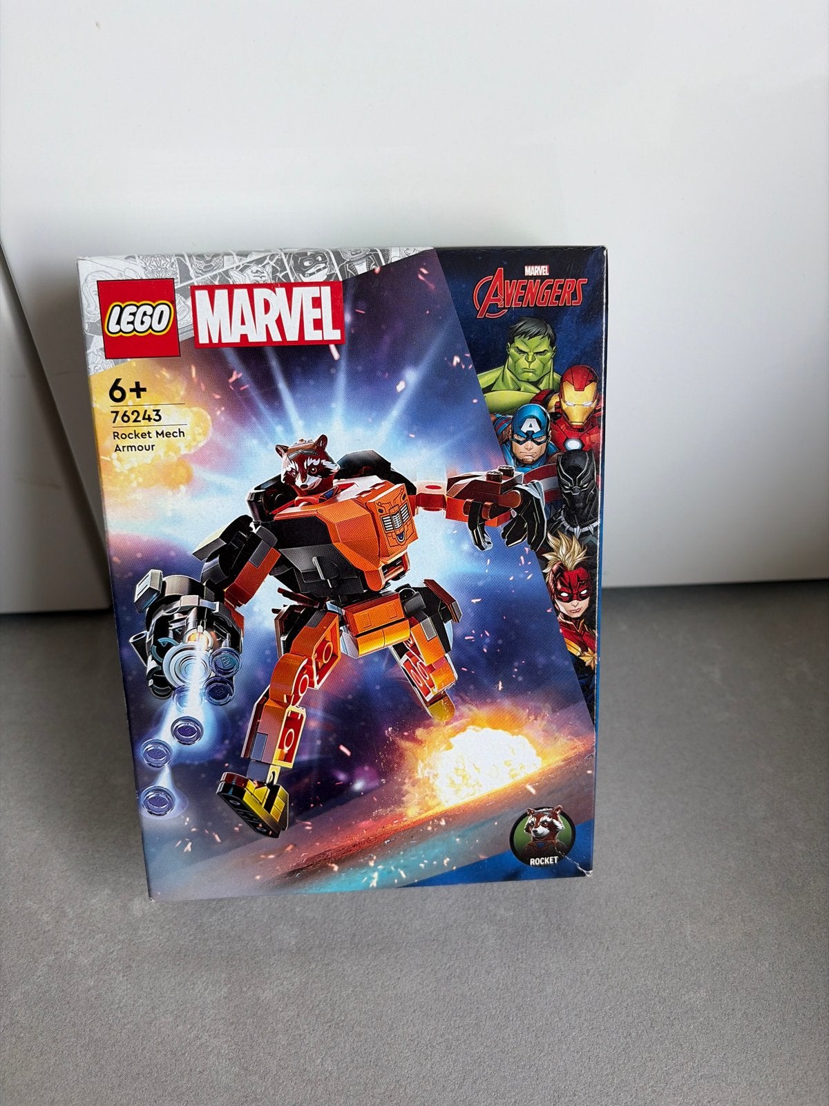LEGO Marvel Rocket Mech Armour 76243 - Nieuw in doos, Ophalen, Nieuw, Overige merken