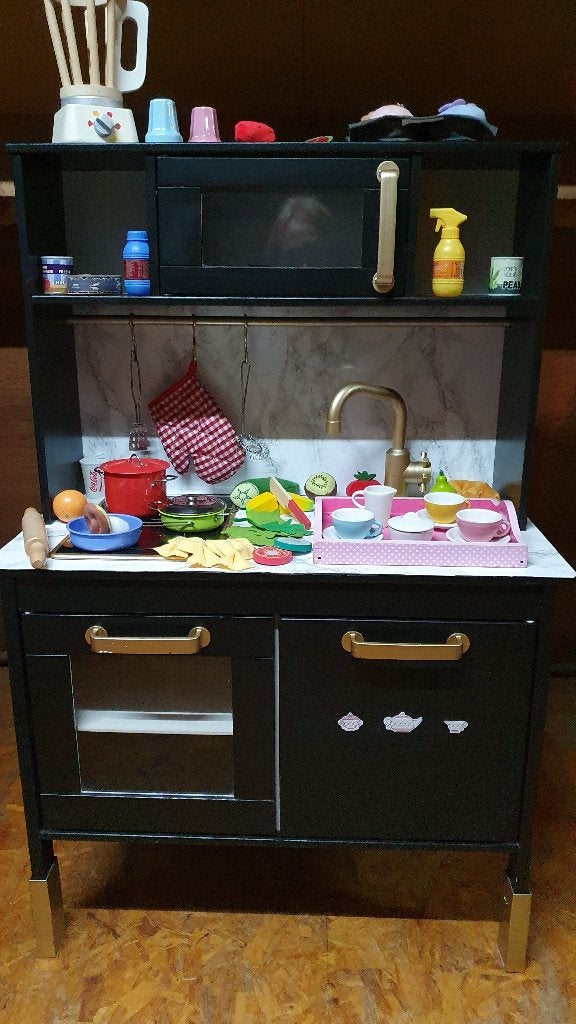 Ikea marmerlook speelkeuken volledig ingericht met alles wat, Ophalen, Gebruikt