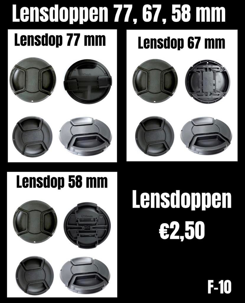 Lensdoppen Canon, Nikon, Sony, Pentax, Panasonic, Nieuw F-10, Ophalen of Verzenden, Nieuw, Toebehoren