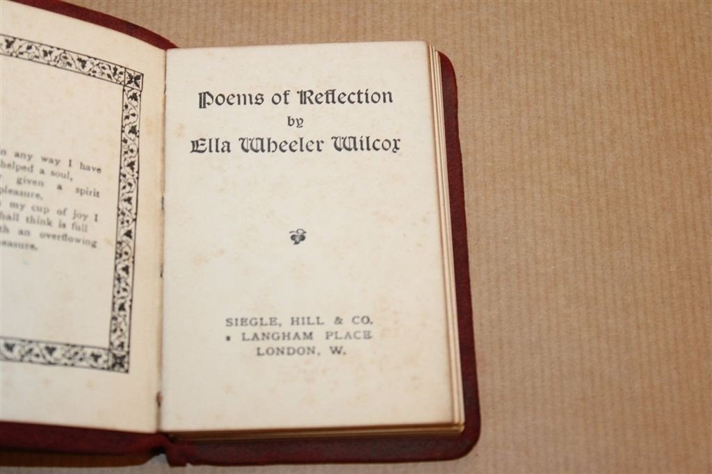 Poems of Reflection — Wilcox, Miniatuur Poëzie Antiek 1910, Ophalen of Verzenden
