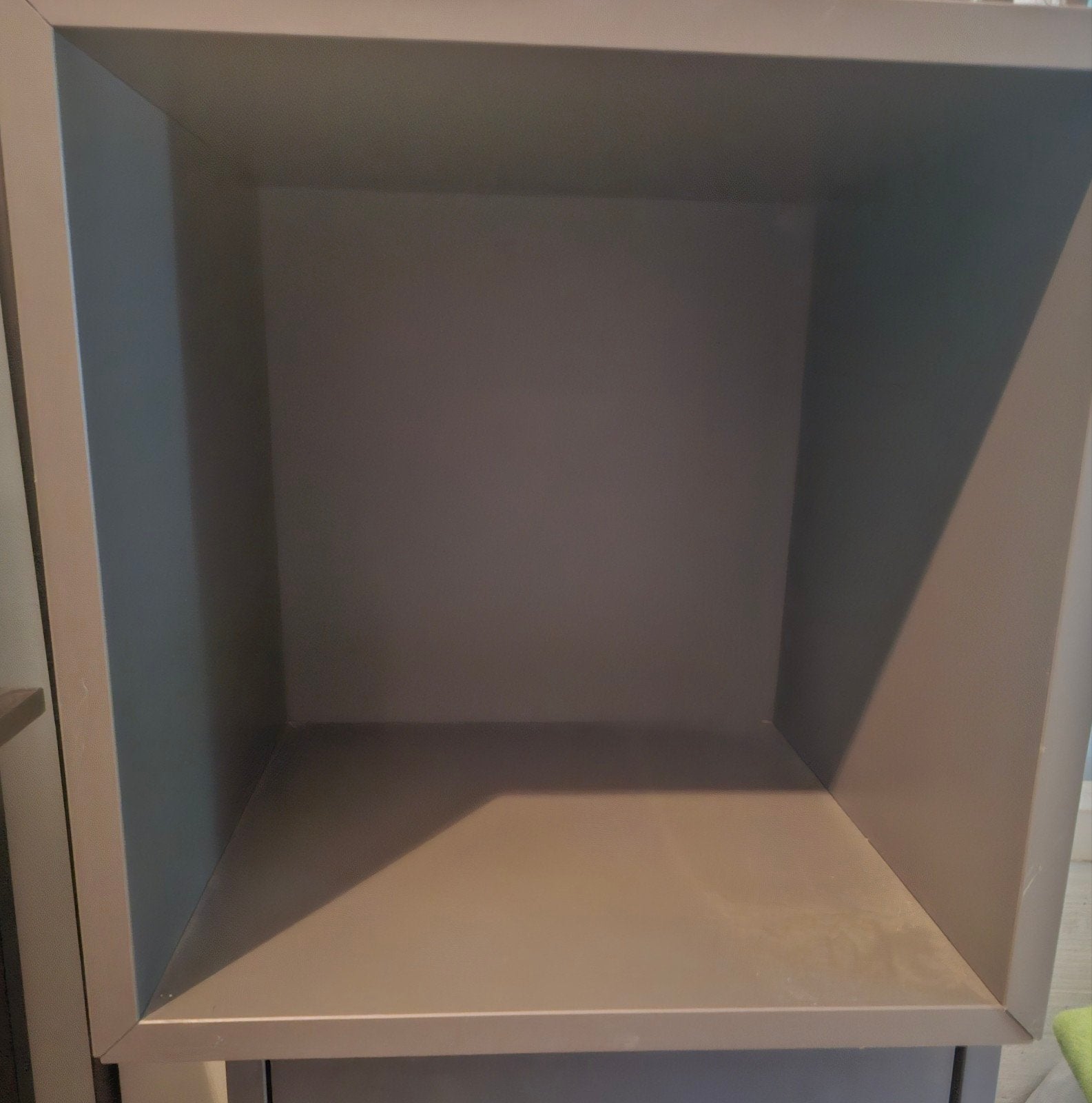 Donkergrijze open kubus, vierkante kast EKET IKEA, Ophalen, Gebruikt