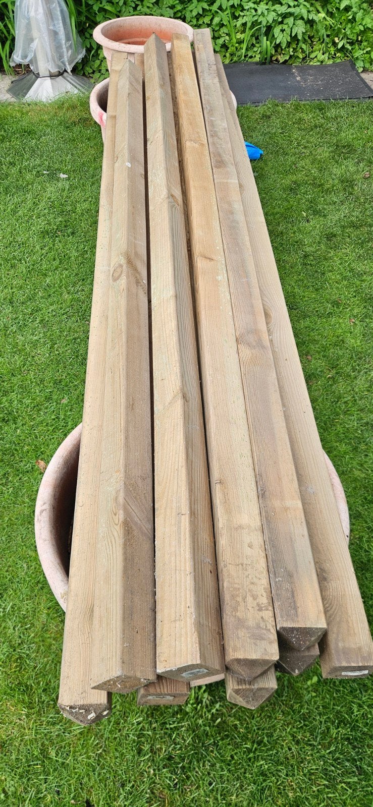 Grenen tuinpalen, Tuin en Terras, Ophalen of Verzenden, 180 tot 250 cm, Palen