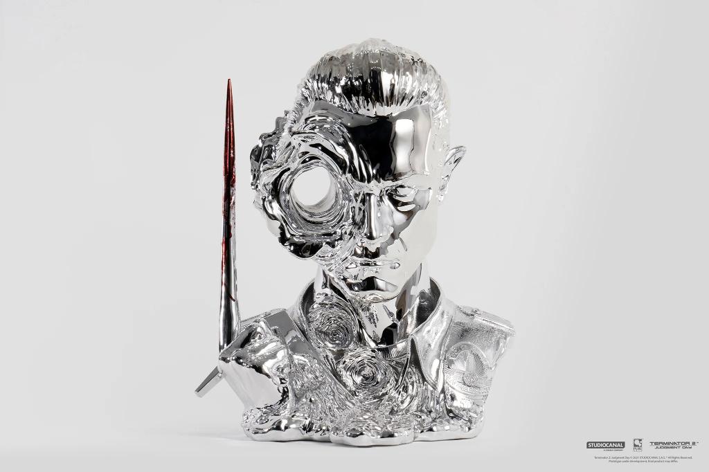 Terminator T1000 bust Life size Exclusive!, Ophalen of Verzenden, Zo goed als nieuw, Film, Beeldje, Replica of Model