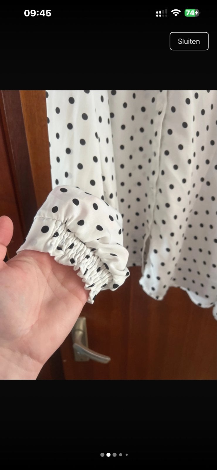 Banned Retro Polkadot Blouse met Kattenkraag - Maat 3XL, Kleding | Dames, Ophalen of Verzenden, Zo goed als nieuw, Maat 46/48 (XL) of groter