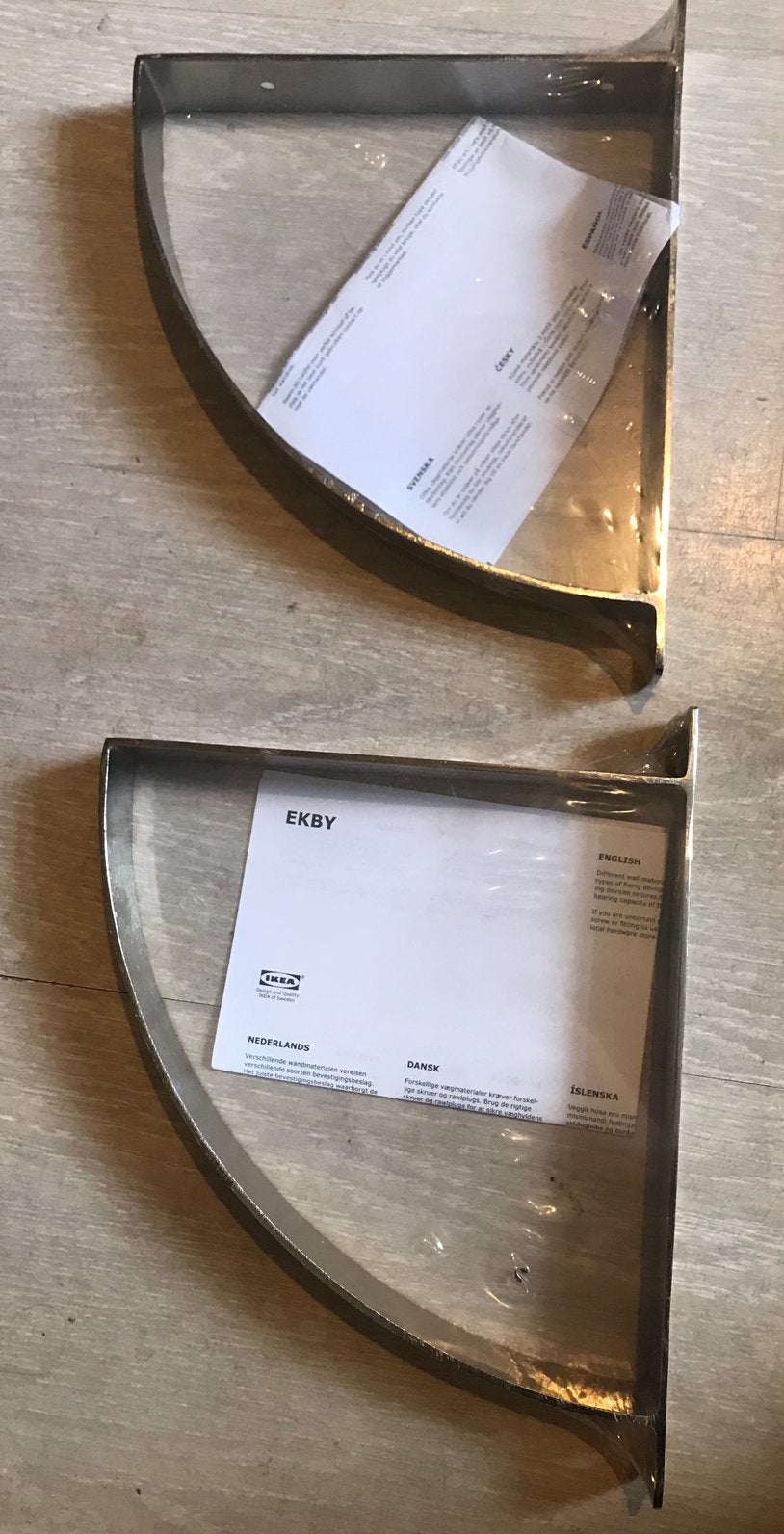 Plankbeugels Ikea Ekby Robert 2x nieuw in verpakking, Ophalen of Verzenden, Nieuw