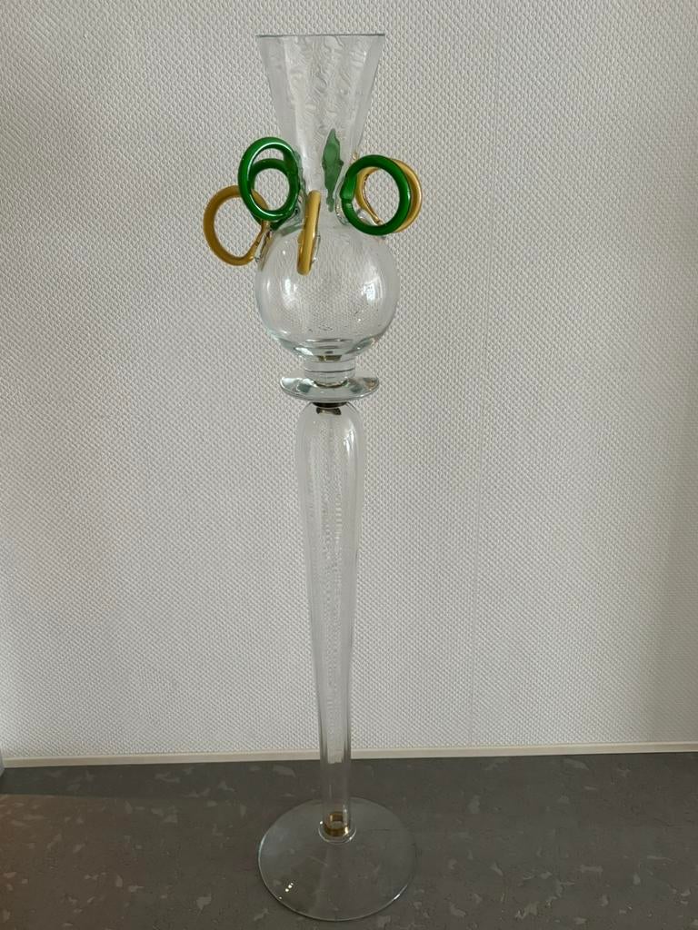 Borek sipek gelimiteerde geblazen vaas 137 hoog, Overige kleuren, Ophalen of Verzenden, 75 cm of meer, Glas