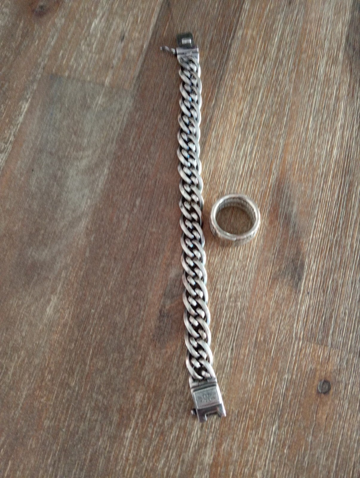 Budha to budha ring en armband dames, Sieraden, Tassen en Uiterlijk, Armbanden, Ophalen of Verzenden, Zo goed als nieuw, Zilver