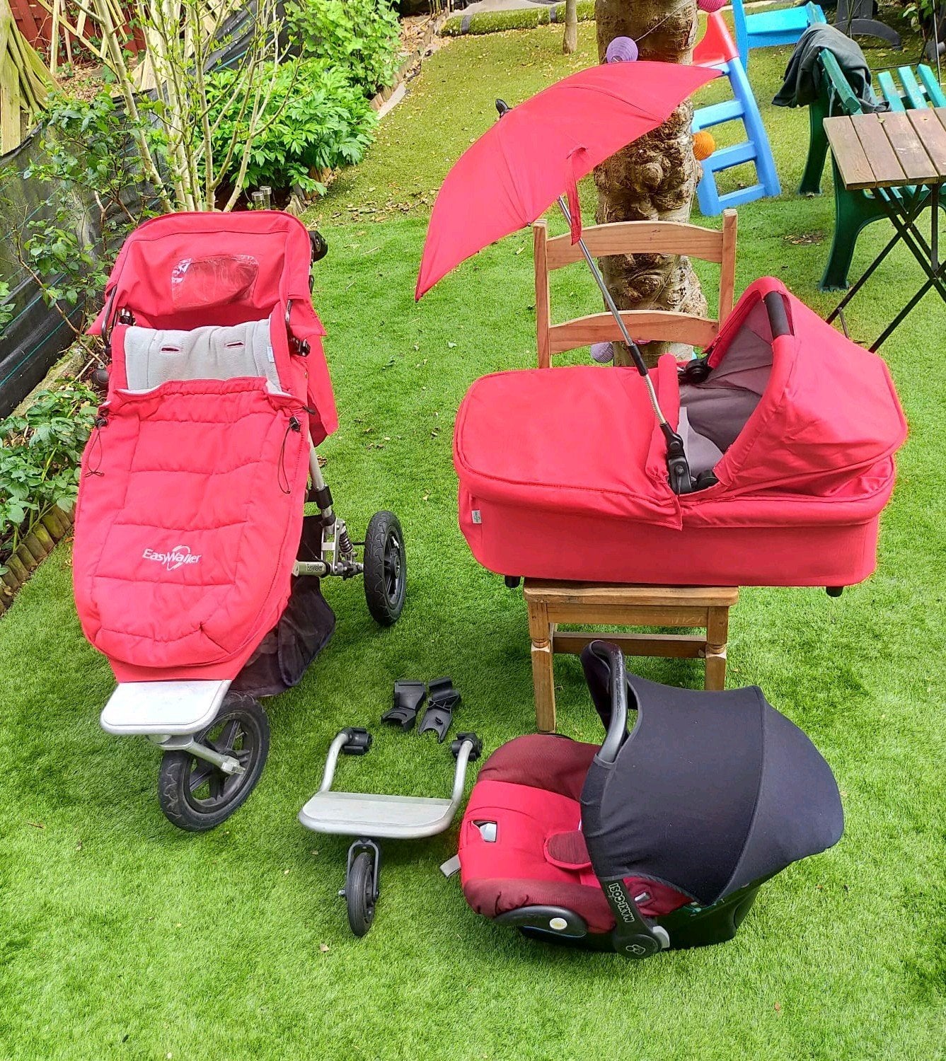 Complete buggyset met maxi-cosi en reiswieg, Ophalen