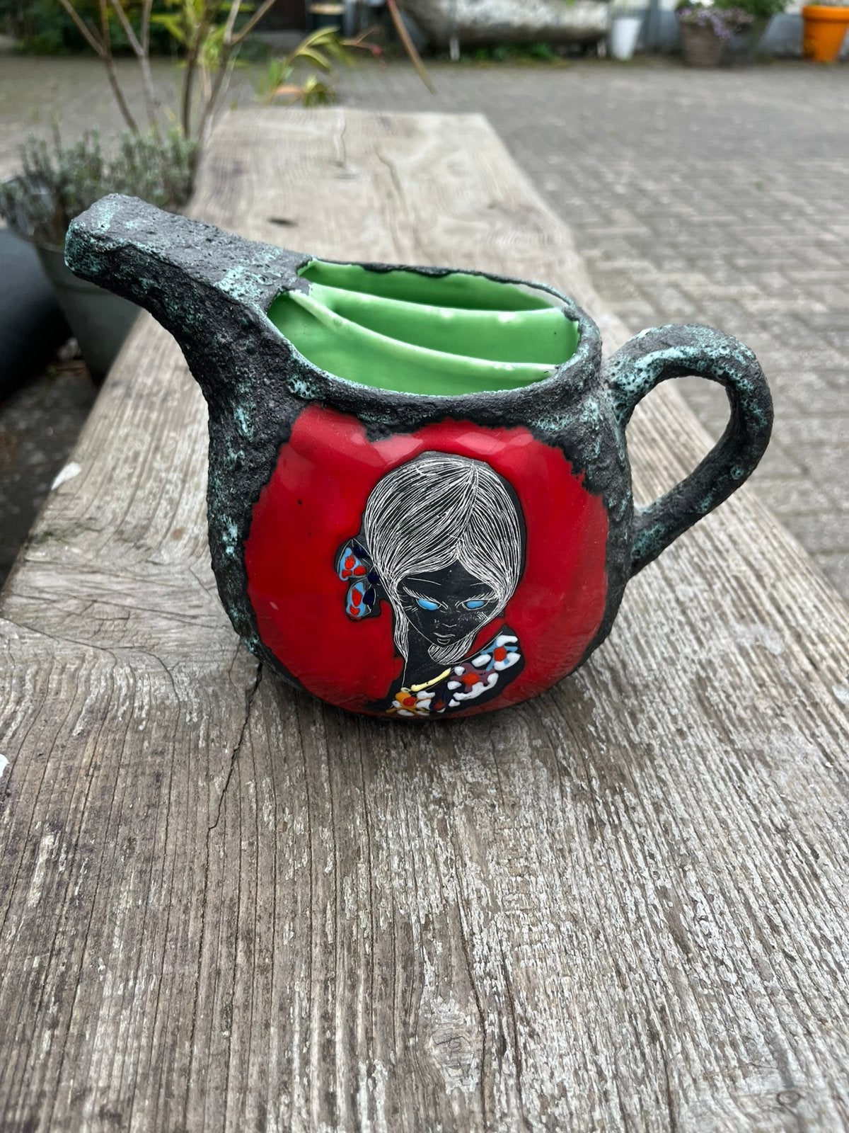 Schenkkan jaren 60 Ceramica Titano San Marino jaren 60 €75, Ophalen of Verzenden, Huis en Inrichting