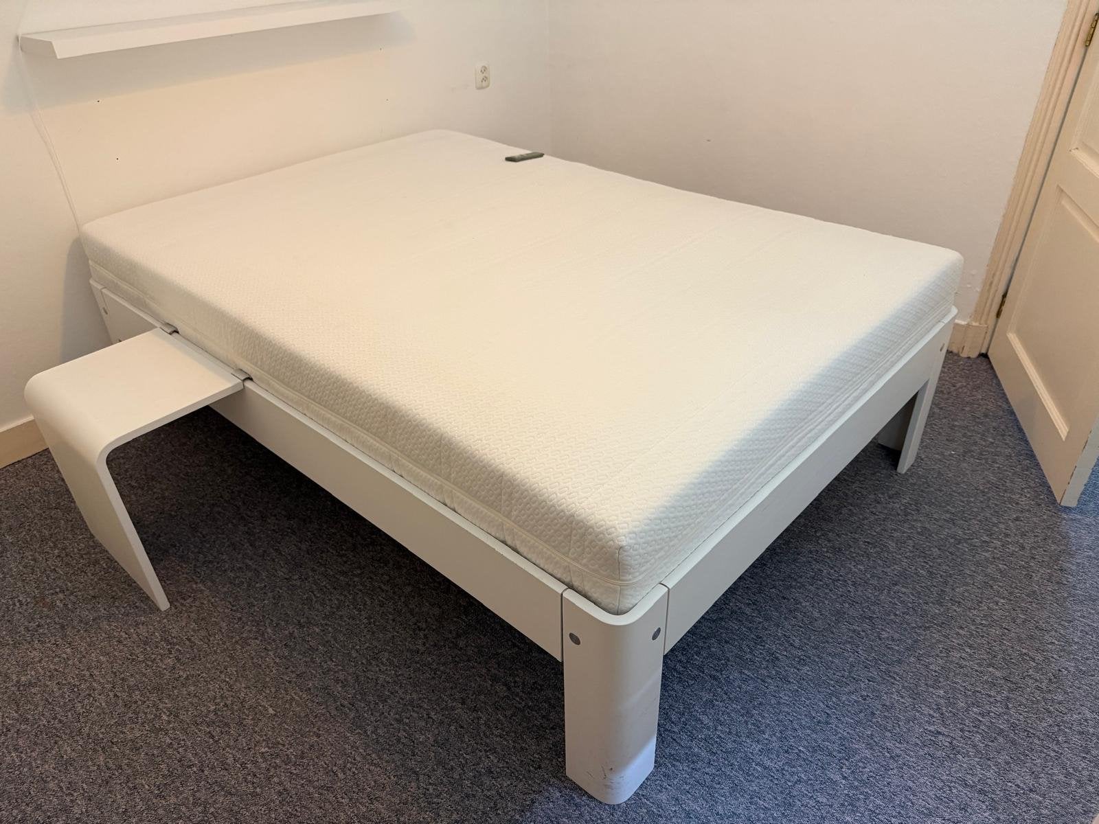 Auping Twijfelaar Bed 160x200 - Elektrisch - Glanzend Wit, Ophalen, Wit, Twijfelaar, 200 cm