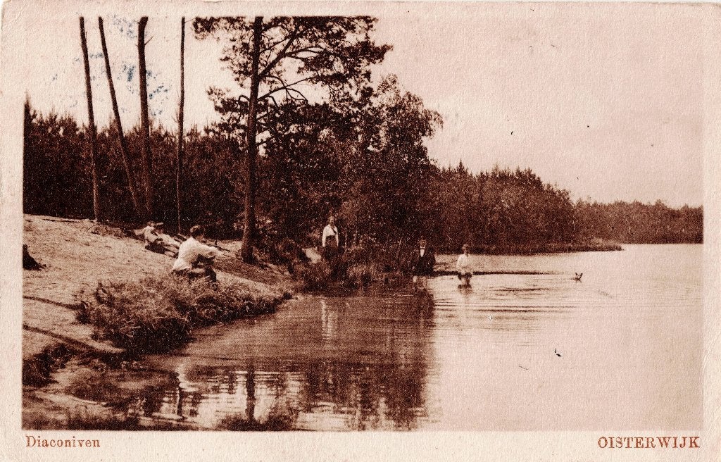 Oisterwijk – Diaconiven. Gelopen Amsterdam 1928., Ophalen of Verzenden, 1920 tot 1940, Gelopen, Noord-Brabant