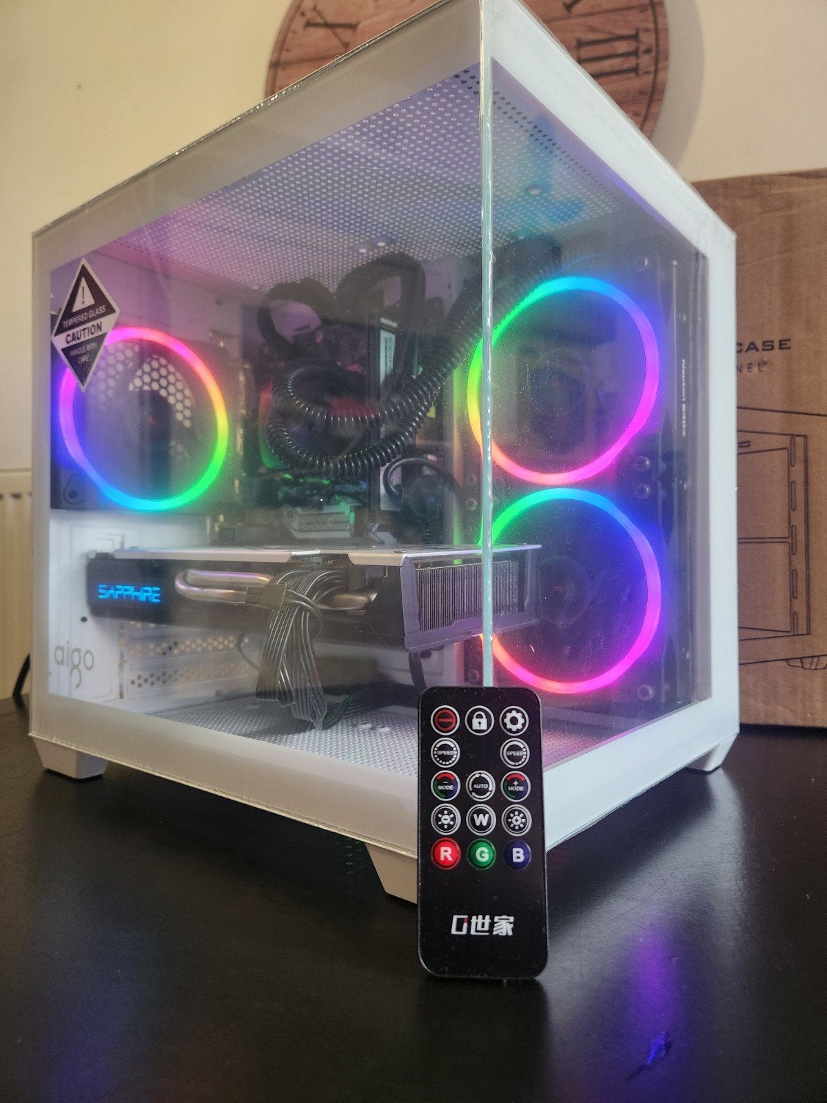Watergekoelde Win 11 Game PC i7 7700 | RX 580 8G | 16GB DDR4, Computers en Software, Desktop Pc's, Ophalen, Virtual Reality, Zo goed als nieuw