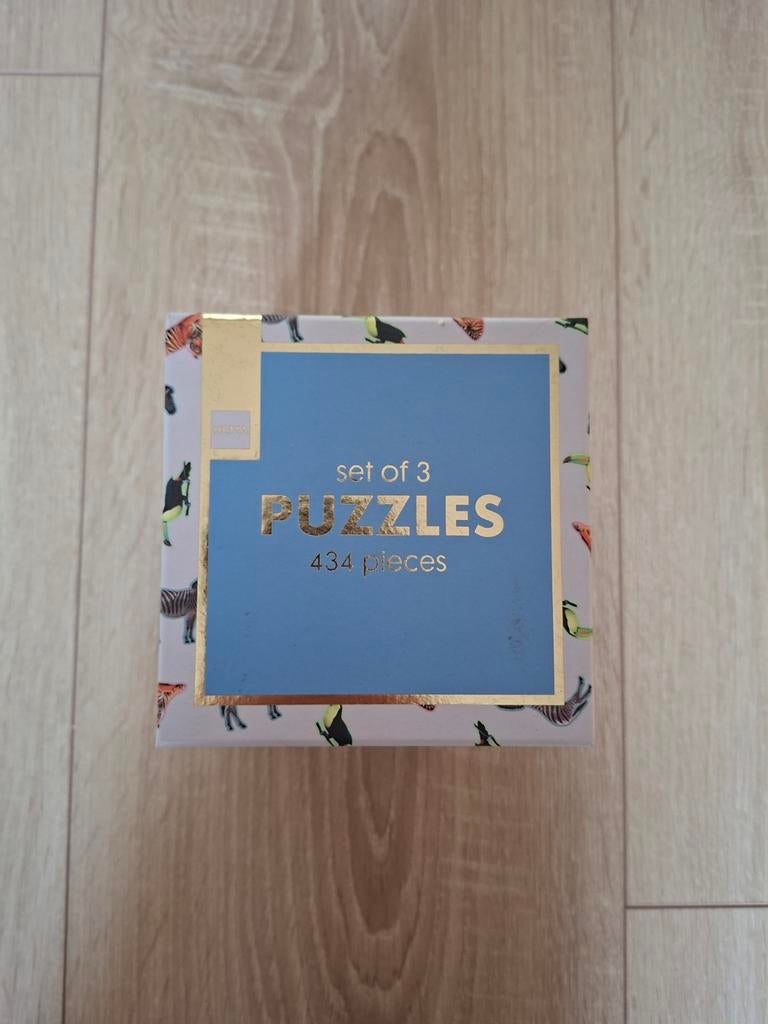 Set van drie puzzels hema (totaal: 434 stukjes), Hobby en Vrije tijd, Denksport en Puzzels, Ophalen of Verzenden, Minder dan 500 stukjes