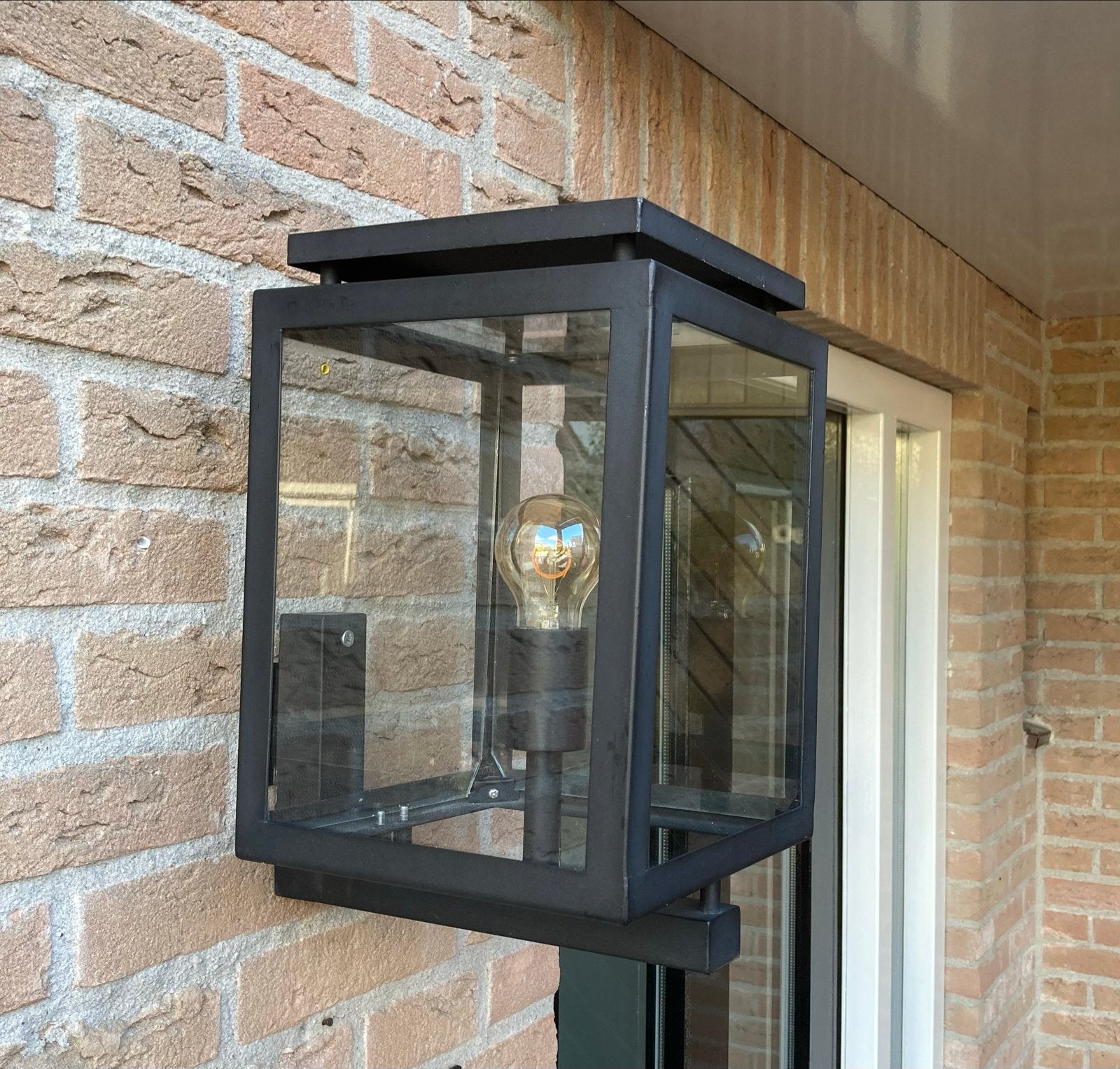 De Vecht buitenlamp Zwart RVS, Ophalen, Minder dan 50 watt, Wandlamp, Rvs