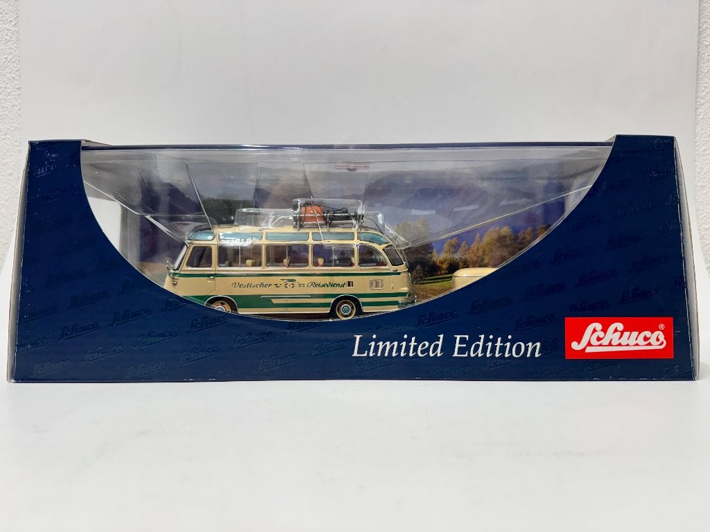 Schuco: Kässbohrer Setra S6 Vestischer Reisedienst 1955-1963, Ophalen of Verzenden, Zo goed als nieuw, Bus of Vrachtwagen, Schuco