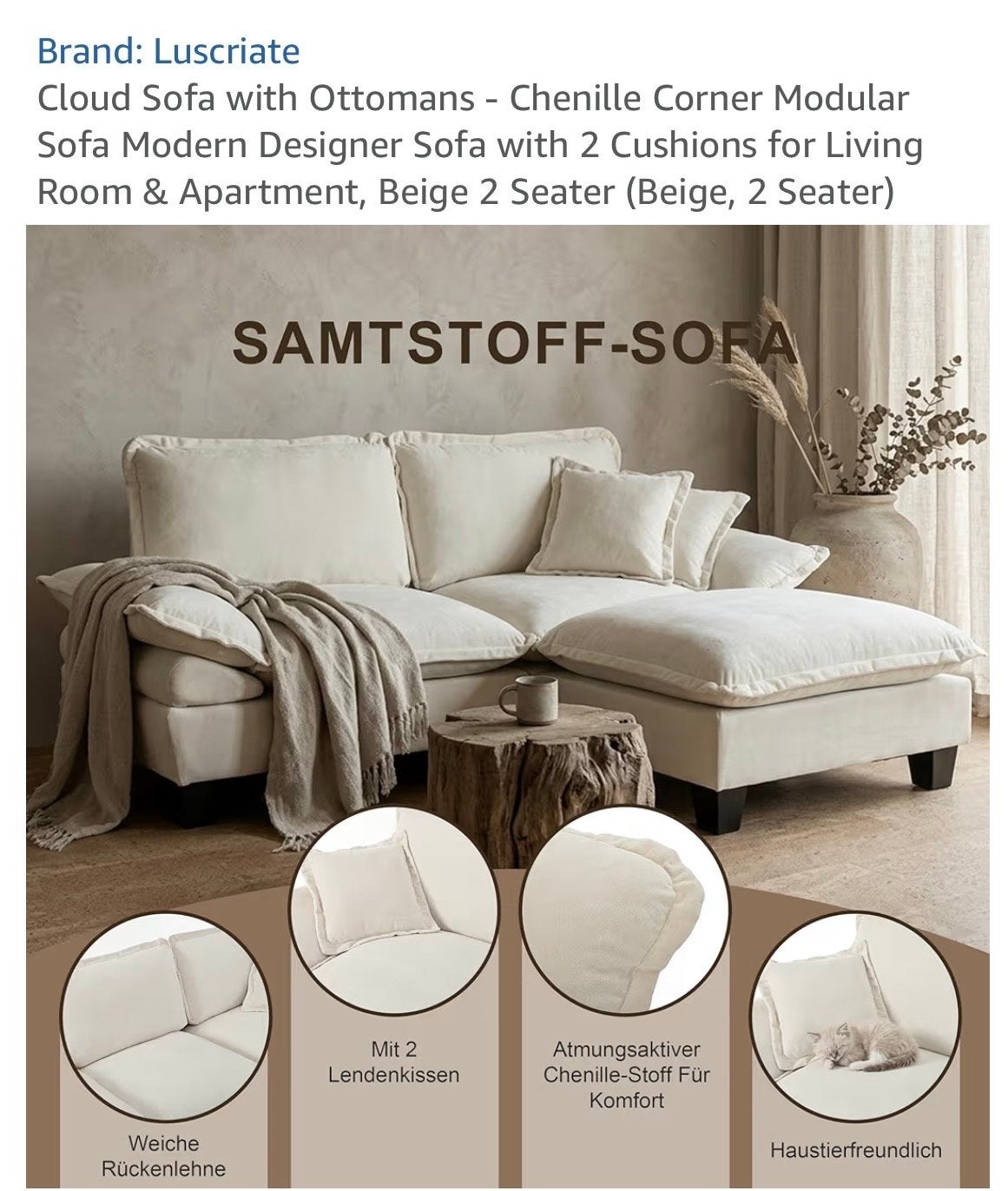 Sofa Hoekbank new in doos, Ophalen, 150 tot 200 cm, Hoekbank, 75 tot 100 cm