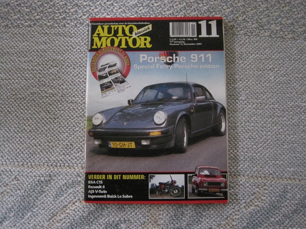 Auto Motor Klassiek 11 2001 Porsche 911, R4, ‘t Loo, BSA C15, Ophalen of Verzenden, Zo goed als nieuw, Porsche