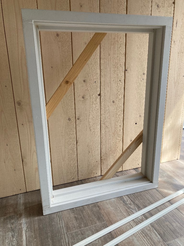 nieuw kozijn B73xH99.6xD11 incl. 2 glaslatten, hardhout, Ophalen, Minder dan 75 cm, Raamkozijn, Nieuw