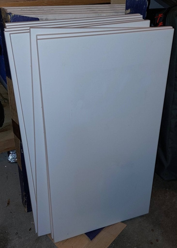 Witte grote badkamer-tegels, Ophalen, Nieuw, 20 tot 40 cm, Minder dan 5 m²