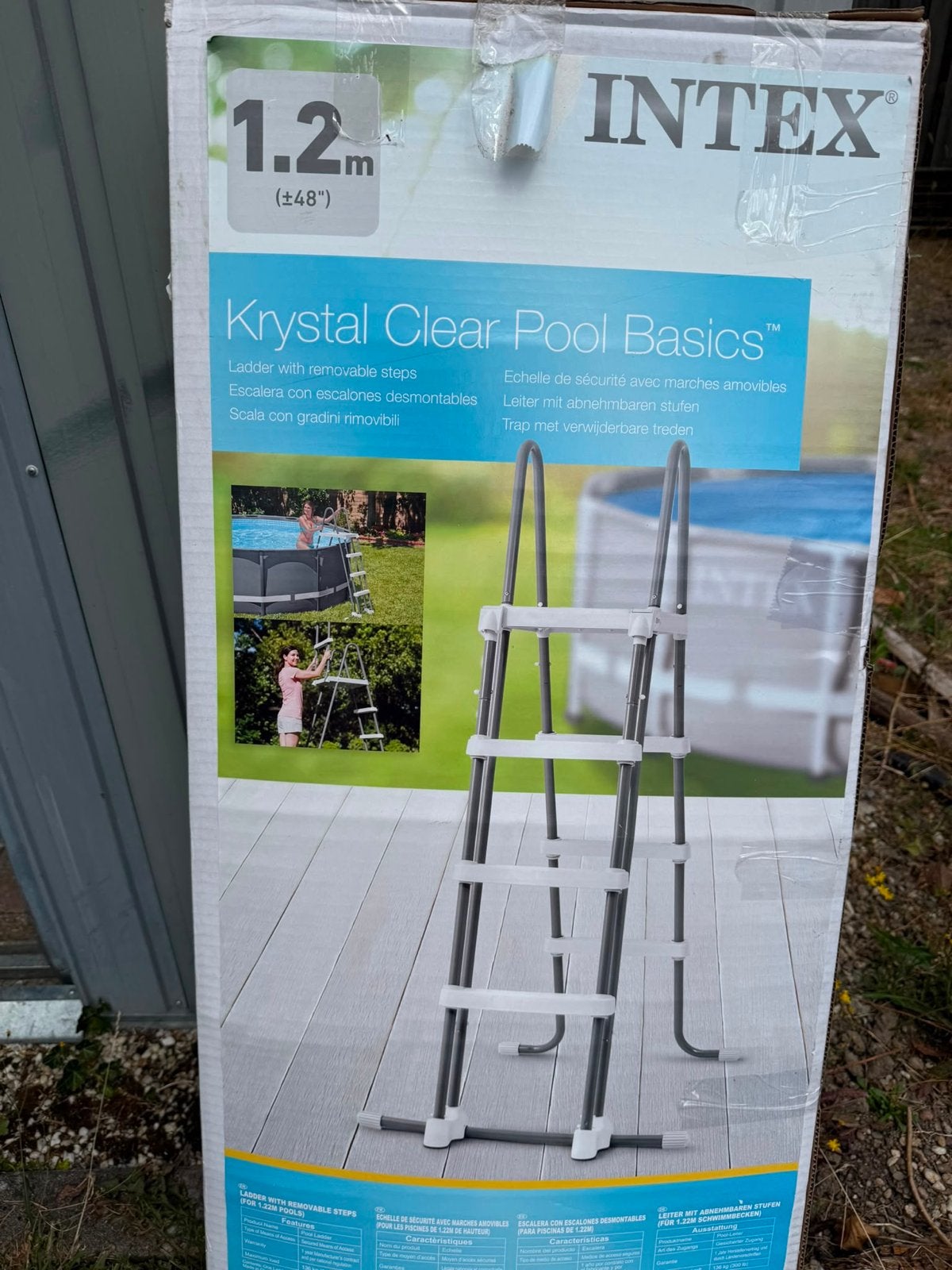 Intex Krystal Clear Pool Basics Zwembadladder 1.2m, Tuin en Terras, Ophalen, Nieuw, Ladder