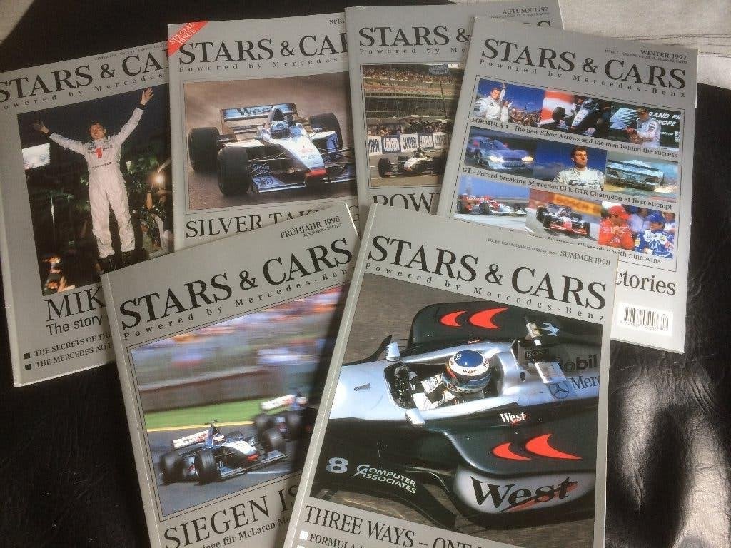 Stars & Cars 5 x Engels 1 x Duits talig Mercedes autosport, Mercedes Benz, Zo goed als nieuw, Mercedes, Ophalen of Verzenden